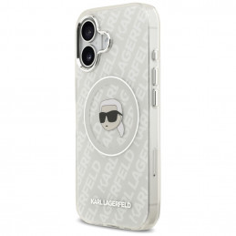 Karl Lagerfeld IML Karl Head Logo MagSafe iPhone 17 dėklas – pilkas