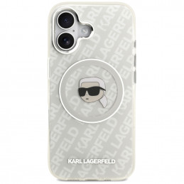 Karl Lagerfeld IML Karl Head Logo MagSafe iPhone 17 dėklas – pilkas