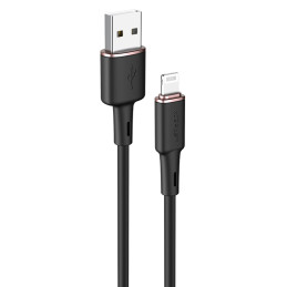 Acefast MFI USB – žaibo kabelis 1,2 m, 2,4 A juodas (C2-02 juodas)