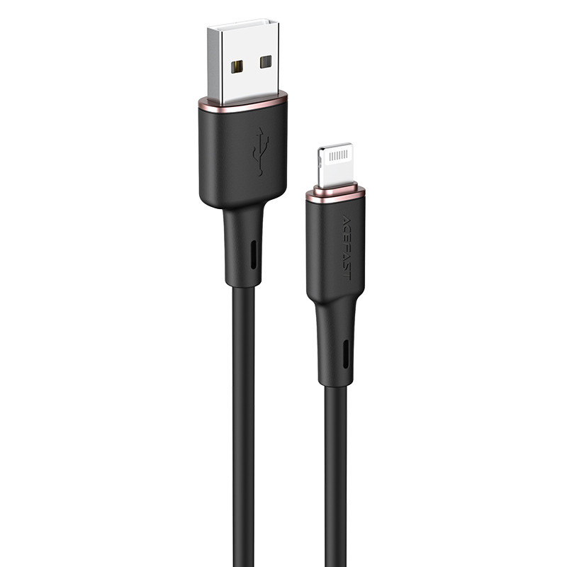 Acefast MFI USB – žaibo kabelis 1,2 m, 2,4 A juodas (C2-02 juodas)