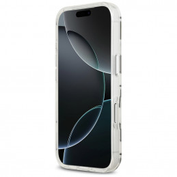 „Karl Lagerfeld IML KL Monogram MagSafe“ dėklas, skirtas „iPhone 17 Pro“ – baltas