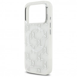 „Karl Lagerfeld IML KL Monogram MagSafe“ dėklas, skirtas „iPhone 17 Pro“ – baltas