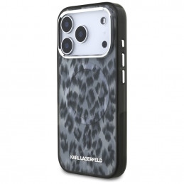 „Karl Lagerfeld IML“ leopardo rašto „MagSafe“ dėklas, skirtas „iPhone 17 Pro“ – juodas