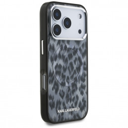 „Karl Lagerfeld IML“ leopardo rašto „MagSafe“ dėklas, skirtas „iPhone 17 Pro“ – juodas