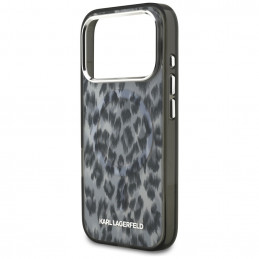 „Karl Lagerfeld IML“ leopardo rašto „MagSafe“ dėklas, skirtas „iPhone 17 Pro“ – juodas