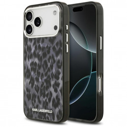 „Karl Lagerfeld IML“ leopardo rašto „MagSafe“ dėklas, skirtas „iPhone 17 Pro Max“ – juodas