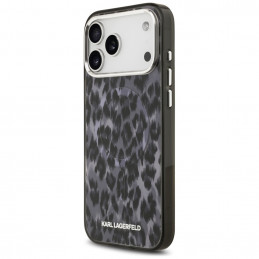 „Karl Lagerfeld IML“ leopardo rašto „MagSafe“ dėklas, skirtas „iPhone 17 Pro Max“ – juodas