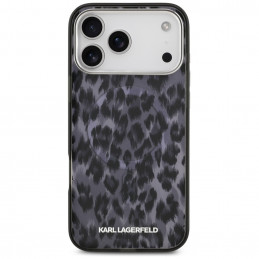 „Karl Lagerfeld IML“ leopardo rašto „MagSafe“ dėklas, skirtas „iPhone 17 Pro Max“ – juodas
