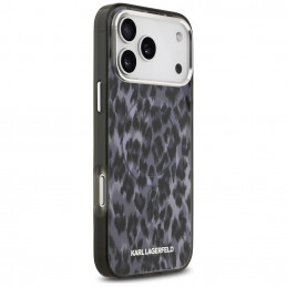 „Karl Lagerfeld IML“ leopardo rašto „MagSafe“ dėklas, skirtas „iPhone 17 Pro Max“ – juodas