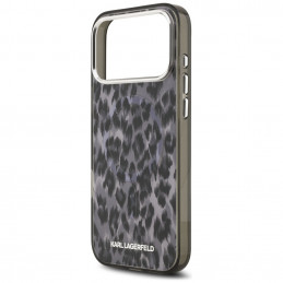 „Karl Lagerfeld IML“ leopardo rašto „MagSafe“ dėklas, skirtas „iPhone 17 Pro Max“ – juodas