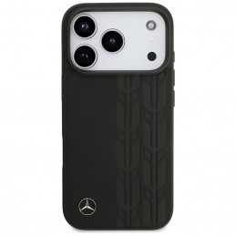 „Mercedes“ odinis „MagSafe“ dėklas su lauro lapų raštu, skirtas „iPhone 17 Pro“ – juodas
