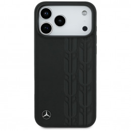 „Mercedes“ odinis „MagSafe“ dėklas su lauro lapų raštu, skirtas „iPhone 17 Pro Max“ – juodas