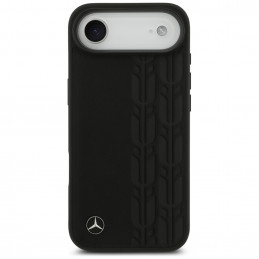 „Mercedes“ odinis „MagSafe“ dėklas su lauro lapų raštu, skirtas „iPhone Air“ – juodas