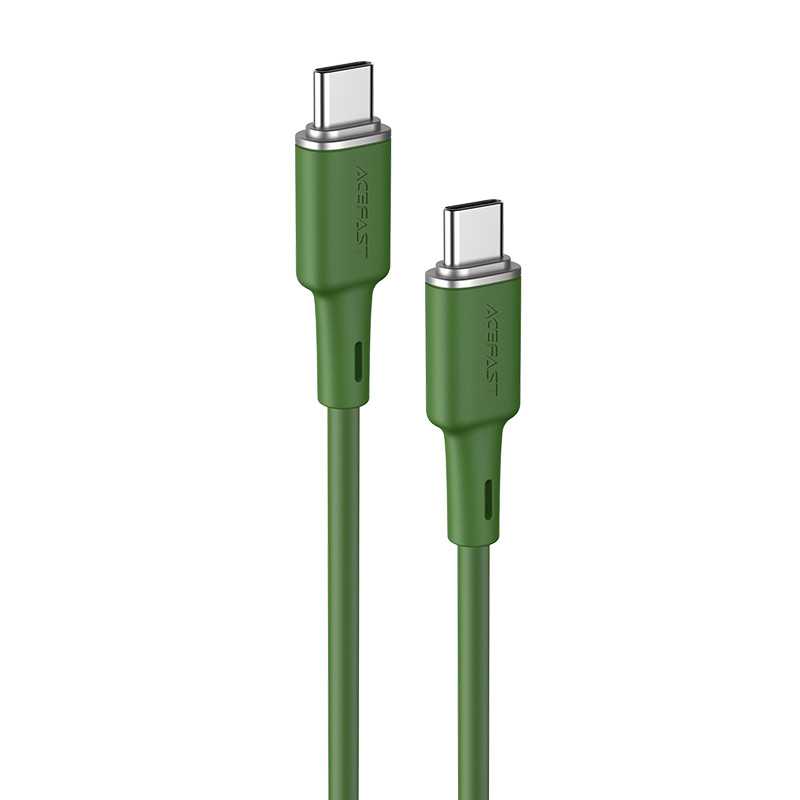 Acefast C2-03-CC USB-C – USB-C PD QC kabelis 60W 3A 480Mb/ s 1,2m – žalias