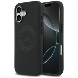„Mercedes“ odinis vintažinio logotipo „MagSafe“ dėklas, skirtas „iPhone 17“ – juodas