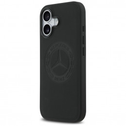 „Mercedes“ odinis vintažinio logotipo „MagSafe“ dėklas, skirtas „iPhone 17“ – juodas