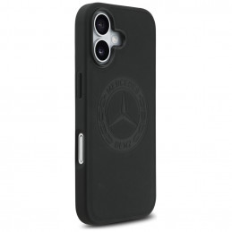 „Mercedes“ odinis vintažinio logotipo „MagSafe“ dėklas, skirtas „iPhone 17“ – juodas