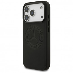 „Mercedes“ odinis vintažinio logotipo „MagSafe“ dėklas, skirtas „iPhone 17 Pro“ – juodas