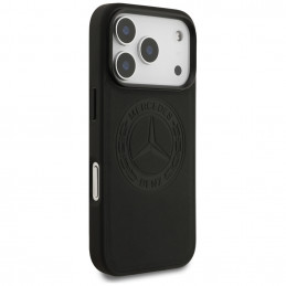 „Mercedes“ odinis vintažinio logotipo „MagSafe“ dėklas, skirtas „iPhone 17 Pro“ – juodas