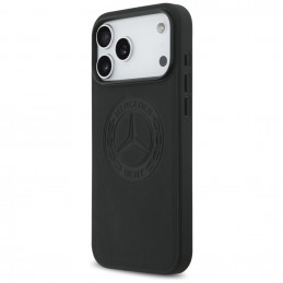 „Mercedes“ odinis vintažinio logotipo „MagSafe“ dėklas, skirtas „iPhone 17 Pro Max“ – juodas
