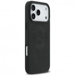 „Mercedes“ odinis vintažinio logotipo „MagSafe“ dėklas, skirtas „iPhone 17 Pro Max“ – juodas