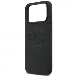„Mercedes“ odinis vintažinio logotipo „MagSafe“ dėklas, skirtas „iPhone 17 Pro Max“ – juodas