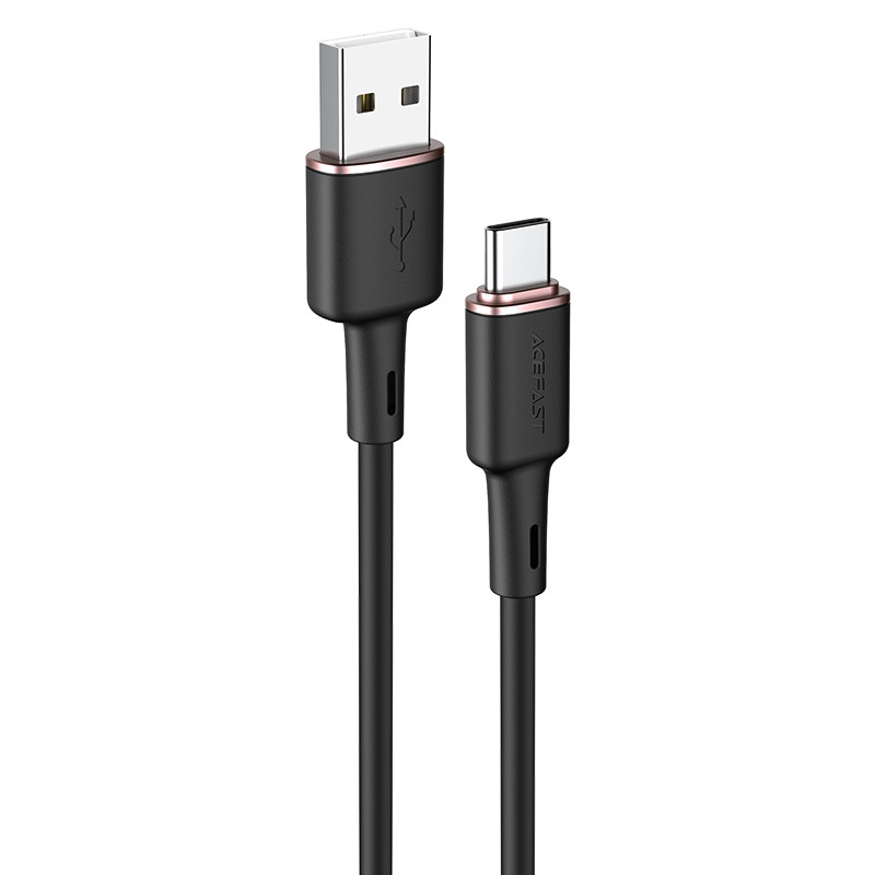 Acefast USB – C tipo USB laidas 1,2 m, 3A juodas (C2-04 juodas)
