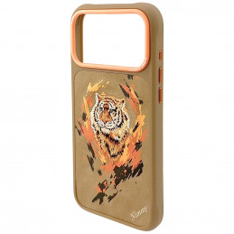 „Nimmy Tiger MagSafe“ dėklas, skirtas „iPhone 17 Pro Max“ – šviesiai rudas