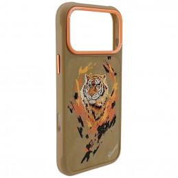 „Nimmy Tiger MagSafe“ dėklas, skirtas „iPhone 17 Pro Max“ – šviesiai rudas