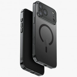 UNIQ Airsuit dėklas, skirtas iPhone 17 Pro Max su magnetiniu įkrovimu – juodas