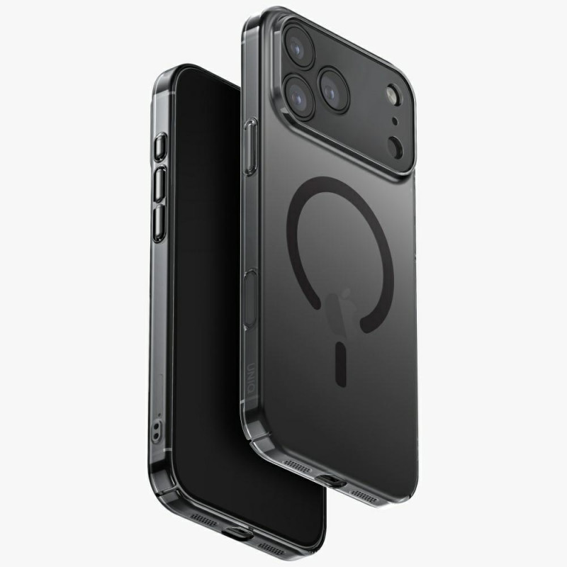UNIQ Airsuit dėklas, skirtas iPhone 17 Pro Max su magnetiniu įkrovimu – juodas