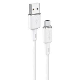 Acefast USB – C tipo USB kabelis 1,2 m, 3A baltas (C2-04 baltas)