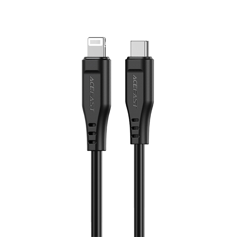 Acefast MFI kabelis USB Type C – Lightning 1,2m, 30W, 3A juodas (C3-01 black)