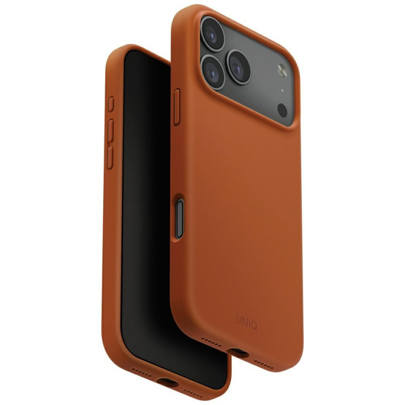 UNIQ Lino dėklas, skirtas iPhone 17 Pro Max su Magclick įkrovimu – oranžinis