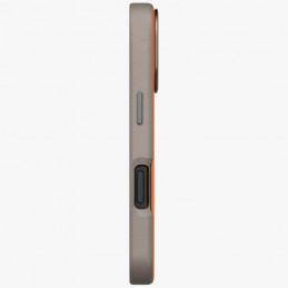 UNIQ Lyden DS dėklas, skirtas iPhone 17 Pro, su „Magclick“ įkrovimu – oranžinės ir pilkos spalvos