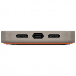 UNIQ Lyden DS dėklas, skirtas iPhone 17 Pro, su „Magclick“ įkrovimu – oranžinės ir pilkos spalvos