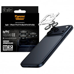 „PanzerGlass Hoops Ceramic II“ kameros objektyvo stiklas, skirtas „iPhone 17 Pro / 17 Pro Max / 16 Pro / 16 Pro Max“ – j...