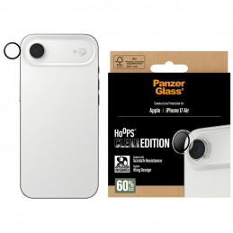 „PanzerGlass Hoops“ grūdinto stiklo kameros ekrano apsauga, skirta „iPhone Air“ – juoda