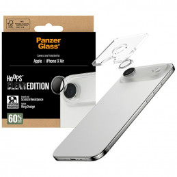„PanzerGlass Hoops“ grūdinto stiklo kameros ekrano apsauga, skirta „iPhone Air“ – juoda