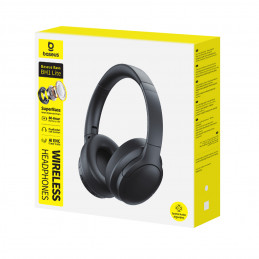 „Baseus Bass BH1 Lite“ belaidės ant ausies dedamos „Bluetooth 6.0“ ausinės – juodos