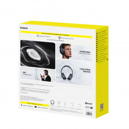 „Baseus Bass BH1 Lite“ belaidės ant ausies dedamos „Bluetooth 6.0“ ausinės – juodos