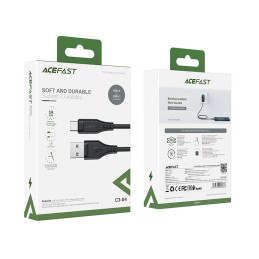 Acefast USB – C tipo USB laidas 1,2 m, 3A juodas (C3-04 juodas)