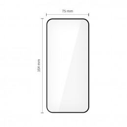 „Tech-Protect Glass Fit+“ grūdinto stiklo komplektas, skirtas „Xiaomi Redmi 15 4G / 5G“ - juodas