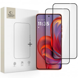 „Tech-Protect Glass Fit+“ grūdinto stiklo pakuotė, skirta „Motorola Edge 50 Neo / 60 Neo“ - juoda