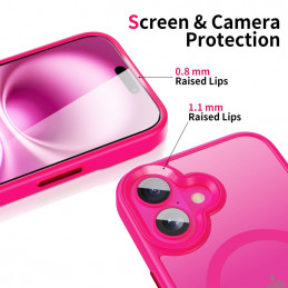 „Tech-Protect MagMat MagSafe“ dėklas, skirtas „iPhone 16“ – rožinis