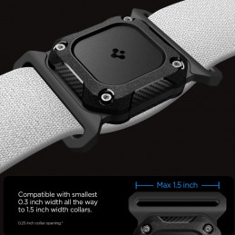 „Spigen Tough Armor“ augintinių antkaklis „AirTag 1/ 2“ dėklas – juodas