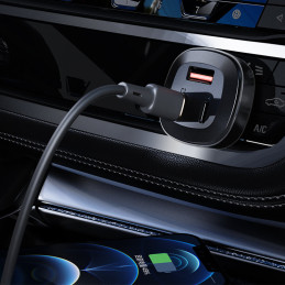 Acefast automobilinis įkroviklis 66W 2x USB Type C / USB, PPS, Power Delivery, Quick Charge 4.0, AFC, FCP, SCP black (B3...