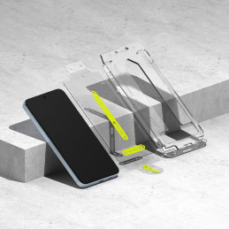 „Ringke Easy Slide“ grūdinto stiklo 2 vnt. pakuotė, skirta „Samsung Galaxy A35 5G“ – skaidrus