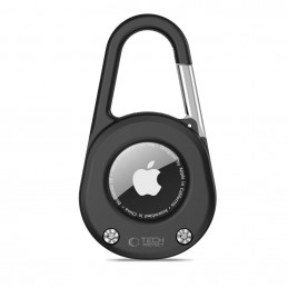 „Tech-Protect Slidelock“ karabino formos raktų pakabuko dėklas, skirtas „Apple AirTag 1/ 2“ – juodas