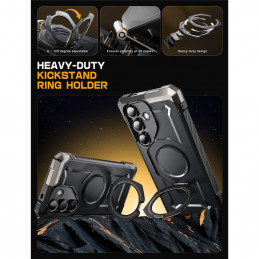 „Supcase UB Grip Mag MagSafe“ dėklas, skirtas „Samsung Galaxy S25 FE“ – juodas